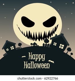 Vector illustration Halloween background for party invitation