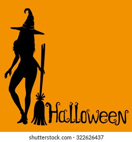 Vector illustration. Halloween background with space for text.