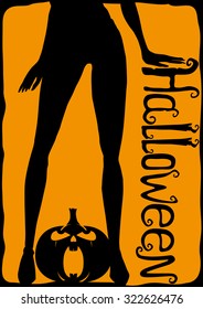 Vector illustration. Halloween background with space for text.