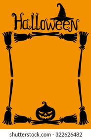 Vector illustration. Halloween background with space for text.