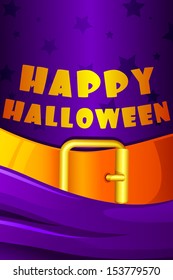 vector illustration of Halloween Background with Witch Hat