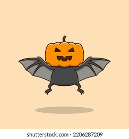 Ilustración vectorial de un murciélago de Halloween 