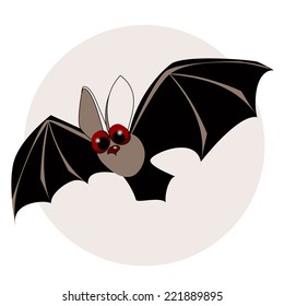 Vector illustration of Halloween bat