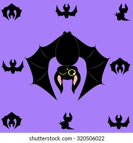 Vector illustration of Halloween bat
