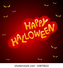 Vector illustration of halloween card