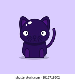 Vector illustration of a halloween cat
