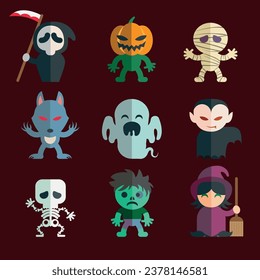 Vektorgrafik von Halloween-Zeichen
