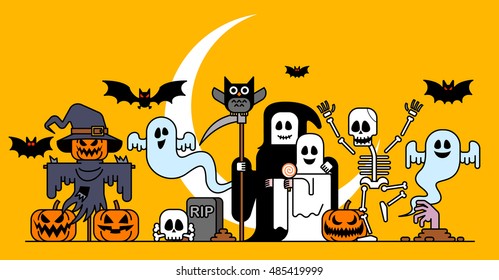 Vector illustration - Halloween characters