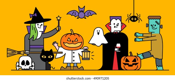 Vector illustration - Halloween characters