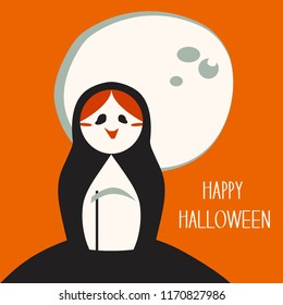 Vector illustration - halloween costume russian doll