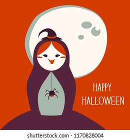 Vector illustration - halloween costume russian doll