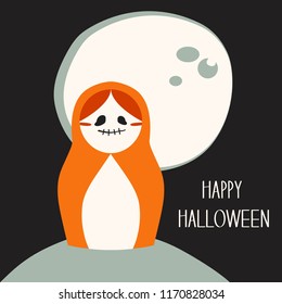 Vector illustration - halloween costume russian doll