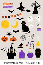 Vector illustration of Halloween day.