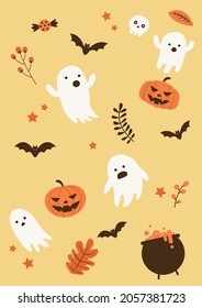 Vector illustration of Halloween day.