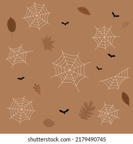 Vector illustration of Halloween day with cobweb.