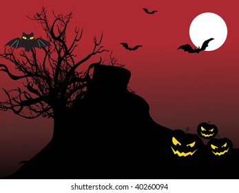 vector illustration for halloween day, wallpaper