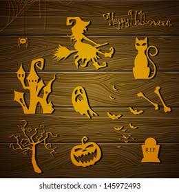 Vector Illustration of Halloween Design Elements