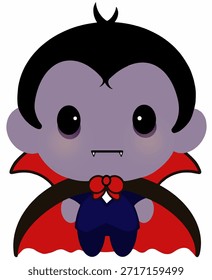 Ilustración vectorial de Drácula de Halloween	
