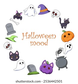 vector illustration of halloween elements