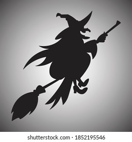 vector illustration of halloween evil witch symbol