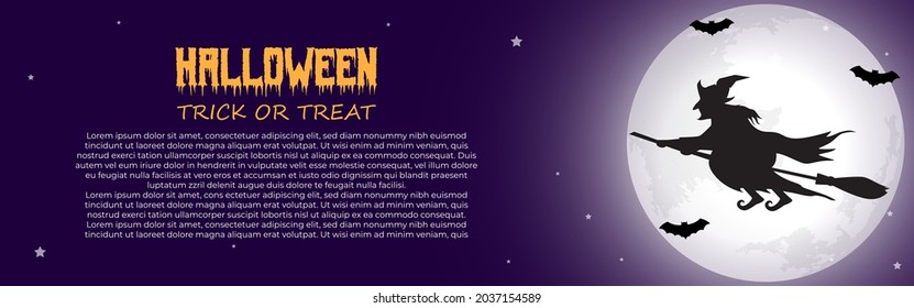 Vector illustration of Halloween festival, banner, greeting, flyer