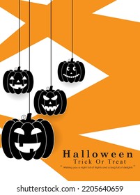 Vector illustration of Halloween festival, banner, greeting, flyer-31 October