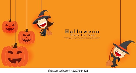 Vector illustration of Halloween festival, banner, greeting, flyer-31 October