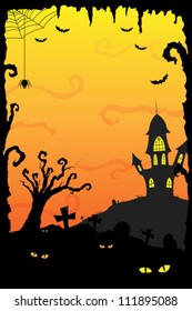 A vector illustration of Halloween holiday background