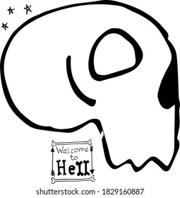 Vector illustration of Halloween holiday doodle style