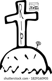Vector illustration of Halloween holiday doodle style