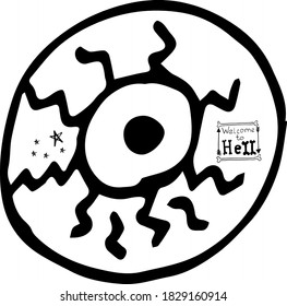 Vector illustration of Halloween holiday doodle style
