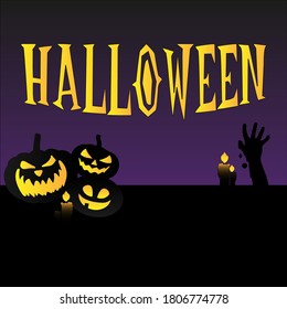 Vector illustration Halloween holiday. Template, magazine, background, business, idea, mocap, banner, postcard, scrapbook horror scary theme.