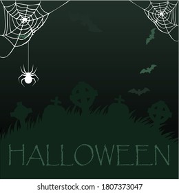 Vector illustration Halloween holiday. Template, magazine, background, business, idea, mocap, banner, postcard, scrapbook horror scary theme.