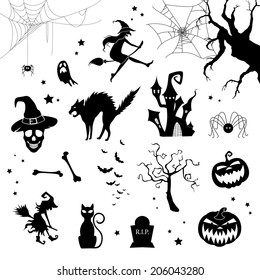 Vector Illustration of Halloween Icons