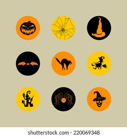 Vector Illustration of Halloween Icons
