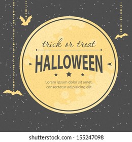 Vector illustration of Halloween invitation