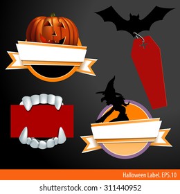 Vector Illustration of halloween label