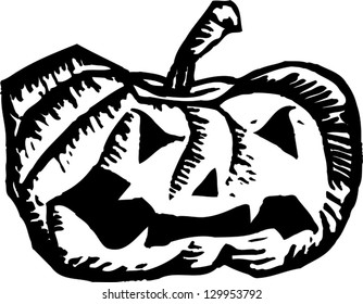 Vector illustration of Halloween lantern