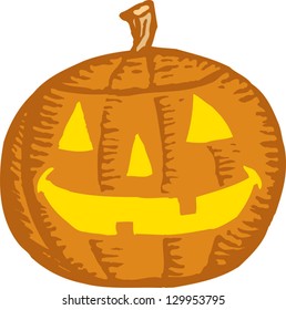 Vector illustration of Halloween lantern