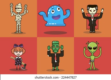 vector illustration of Halloween monster