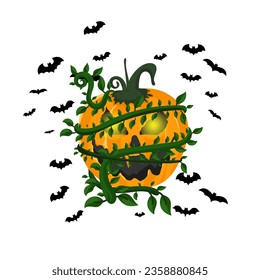 Vector illustration of Halloween. Illustration of a Halloween monster.
