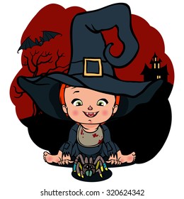 vector illustration of Halloween monster costume

