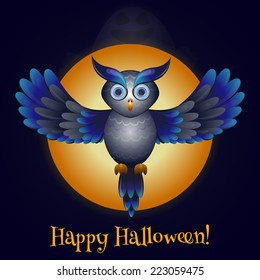 Vector illustration of Halloween owl