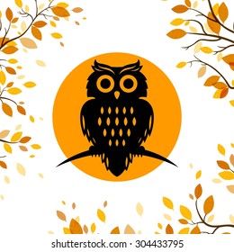 Vector Illustration of a Halloween Owl