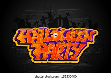 vector illustration of Halloween Party background