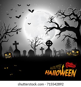 Vector illustration of Halloween Party Background 
