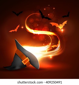 Vector illustration of halloween party. Bright picture.