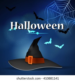 Vector illustration of halloween party. Bright picture.