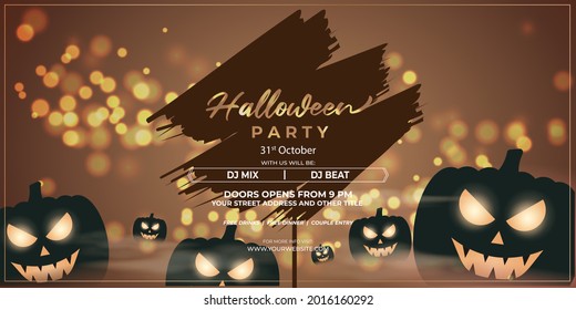 vector illustration for Halloween party card