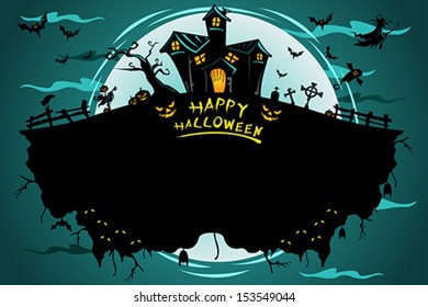 A vector illustration of Halloween poster design